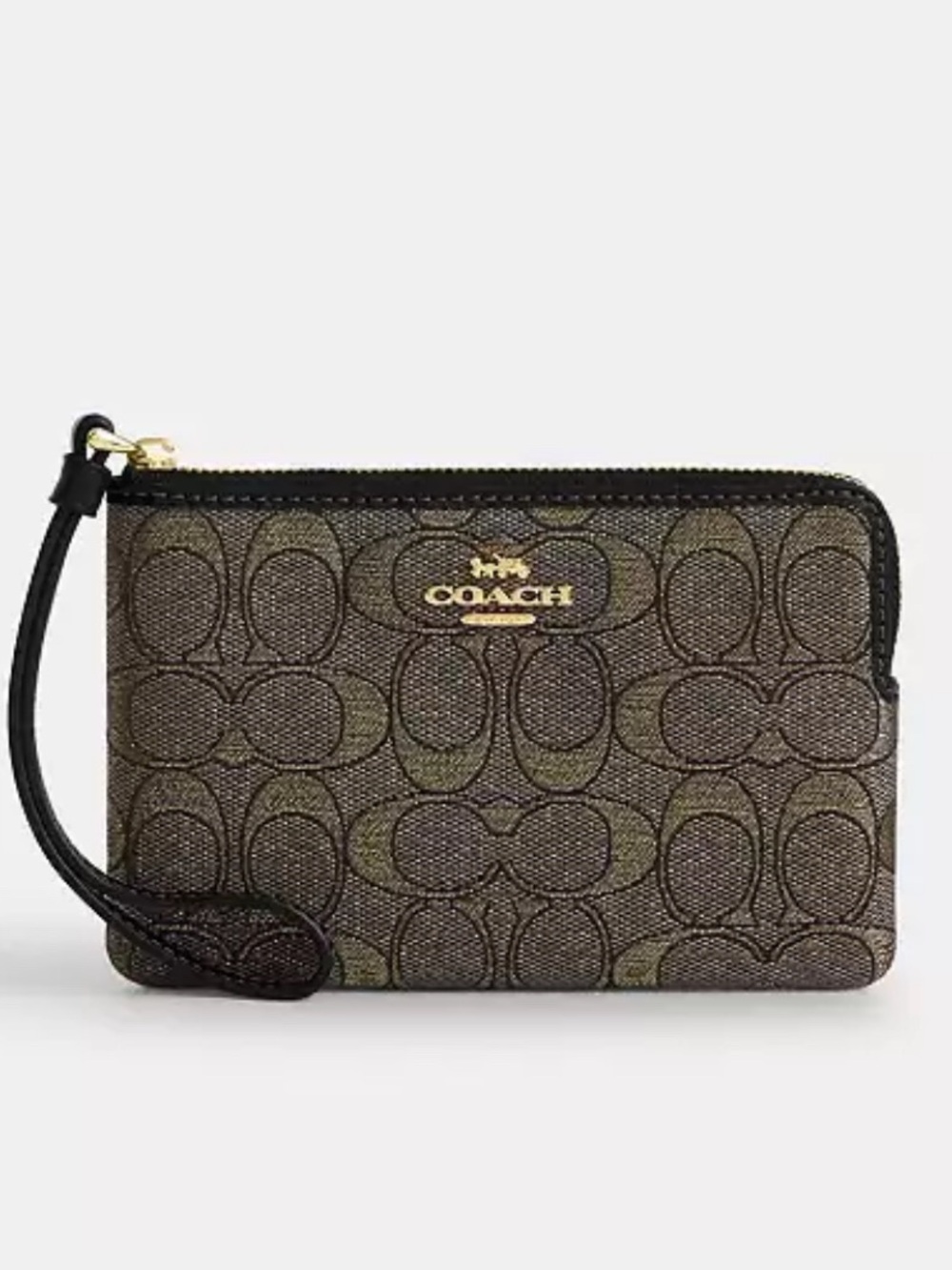 NWT✨Coach Corner Zip Wristlet
In Signature Jacquard CCL22 Shiny Charcoal Gold - Picture 6 of 7
